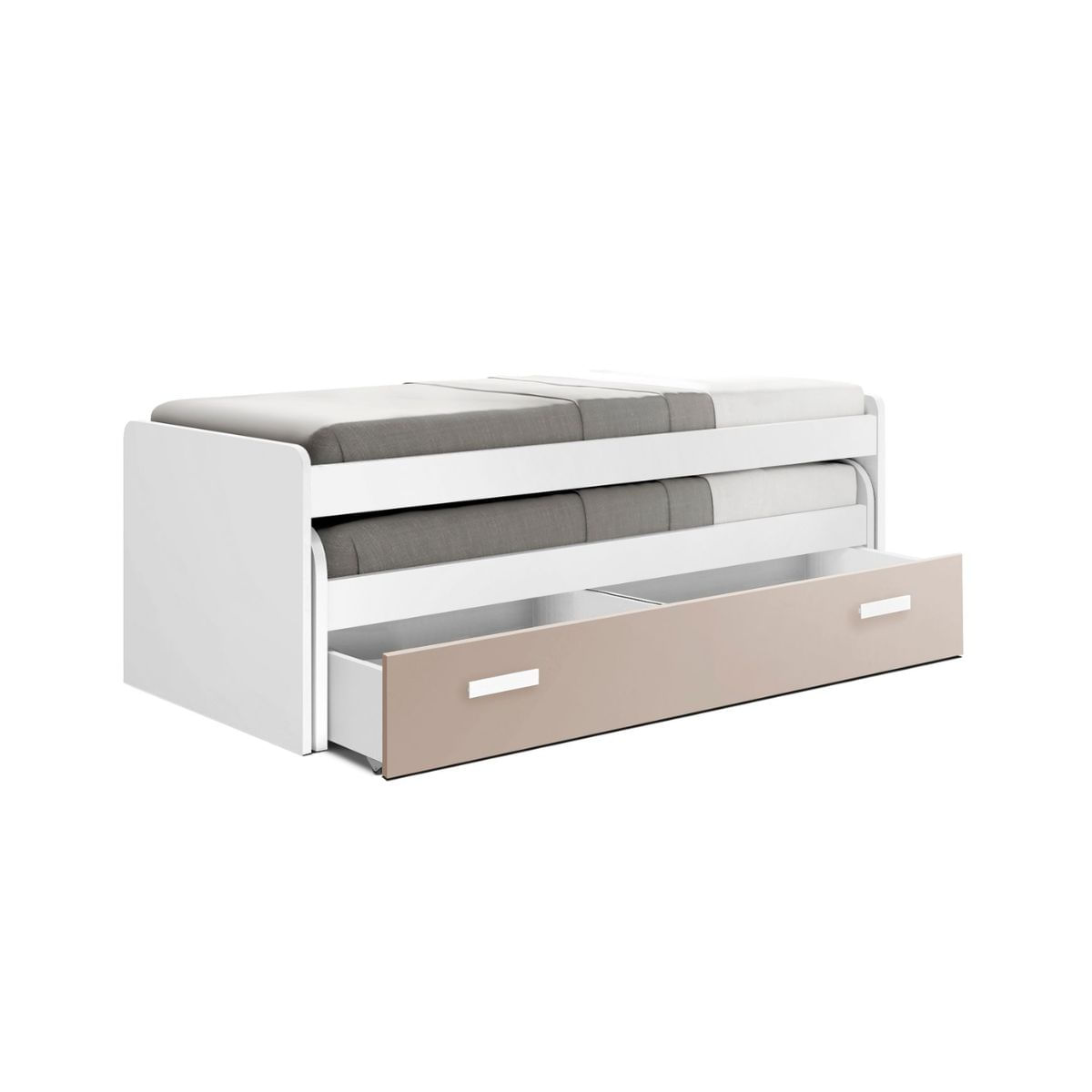 Cama-nido-Juana-con-dos-cajones-blanco-marron-73x201x100-cm