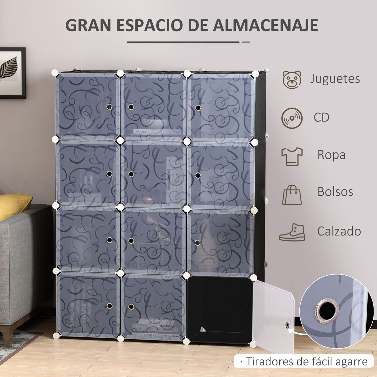 Organizador-modular-Lume-12-cubos-personalizable-blanco-negro-145x111x45-cm-