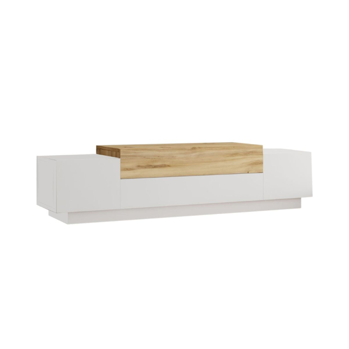 Mueble-de-TV-Gaxio-4-puertas-abatibles-blanco-natural-38x160x37-cm-fondo-blanco