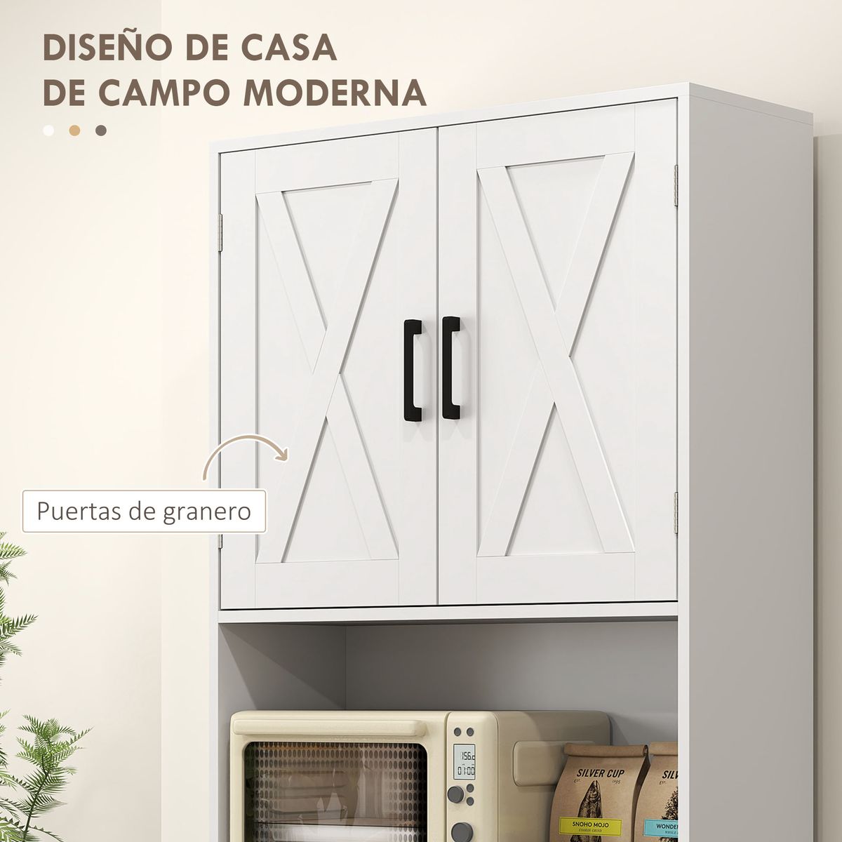 Aparador-de-cocina-Green-Homcom-2-armarios---cajones---encimera-blanco-180x70x40-cm