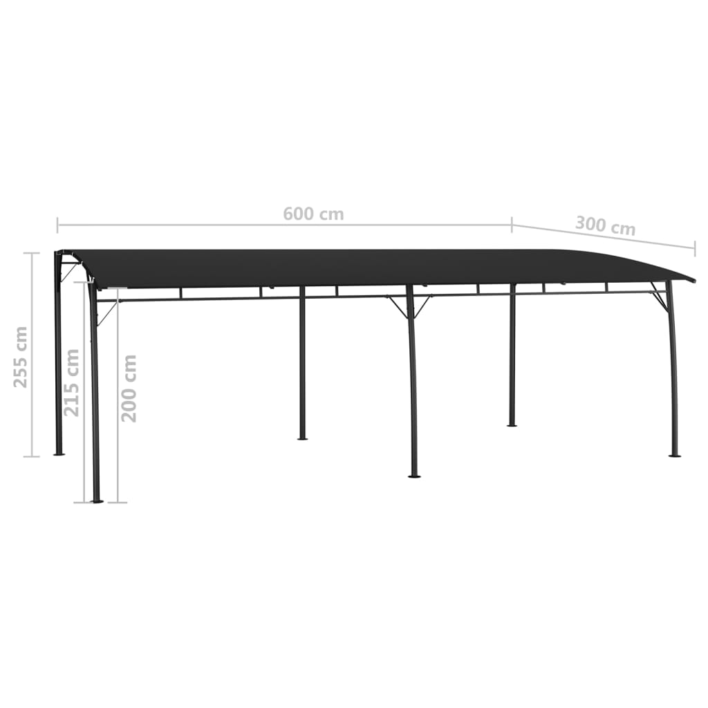 Pergola-Bada-para-jardin-acero-negro-255x600x300-cm-medidas