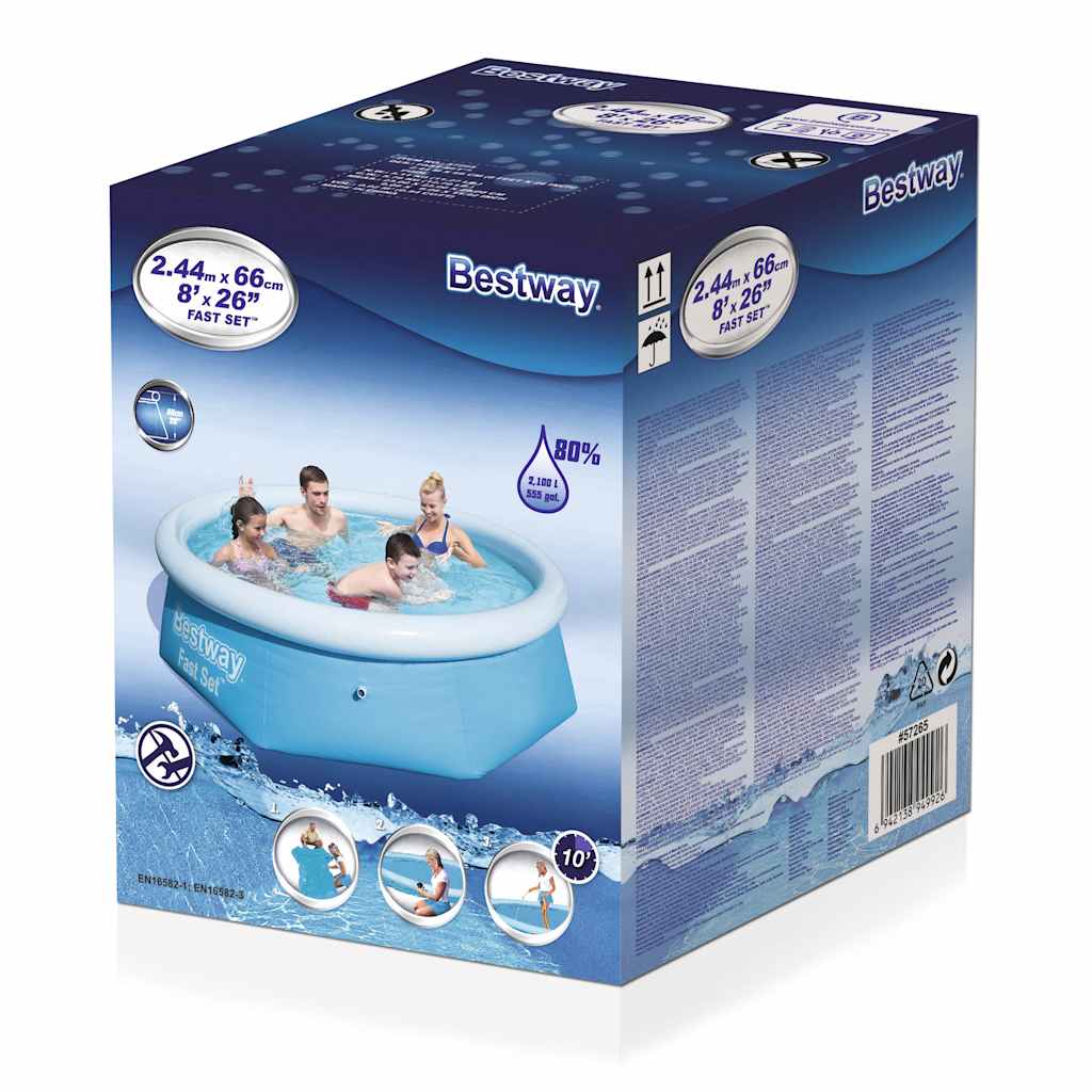 Piscina-hinchable-Fast-Set-familiar-diseño-redondo-2100L-Ø244x66-cm