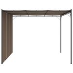 Pergola-Amapola-techo-corredizo---cortina-lateral-gris-taupe-225x300x300-cm