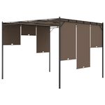 Pergola-Amapola-techo-corredizo---cortina-lateral-gris-taupe-225x300x300-cm
