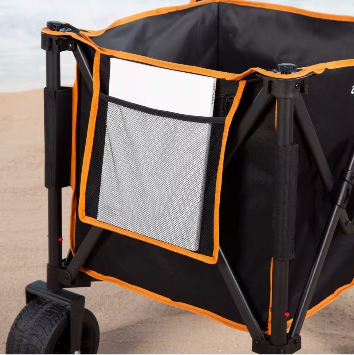 Carro-de-playa-Aktive-diseño-plegable---ruedas-negro-71-105x52-cm-bolsillos