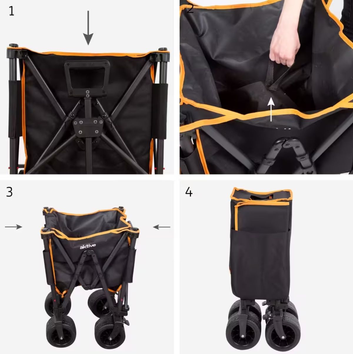 Carro-de-playa-Aktive-diseño-plegable---ruedas-negro-71-105x52-cm