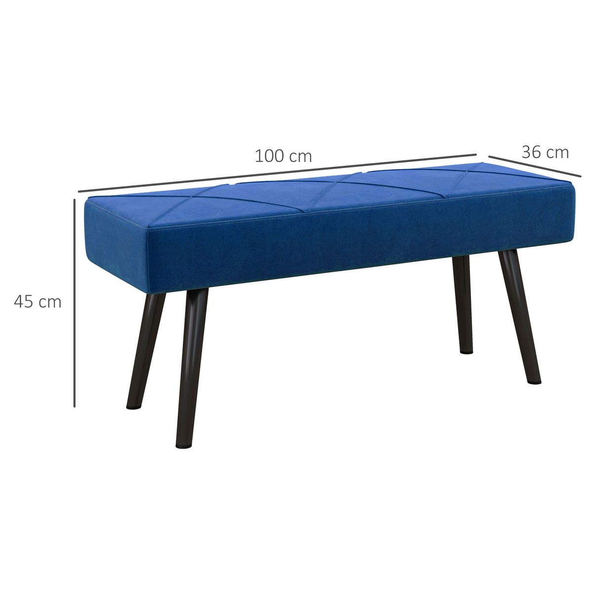 Banqueta-Zure-Homcom-acolchada-azul-45x100x36-cm