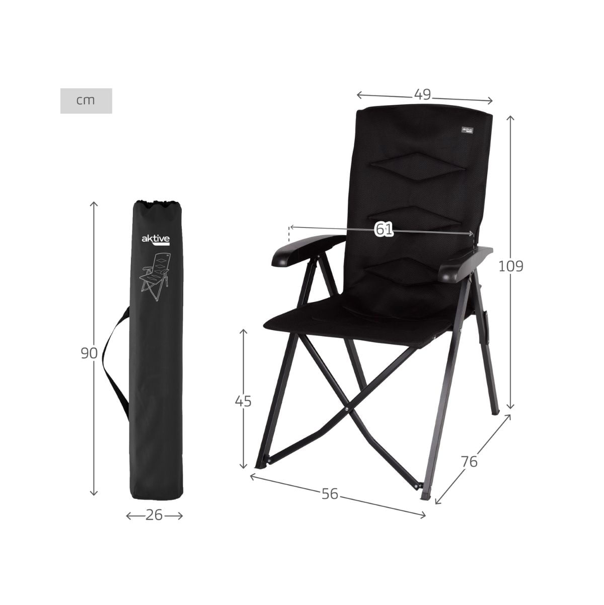 Silla-de-camping-Aktive-reclinable-negro-109x56x76-cm-medidas