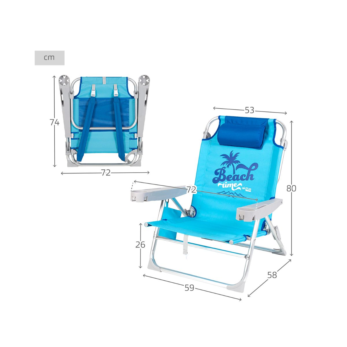 Silla-de-playa-Aktive-reclinable-5-posiciones-azul-80x59x58-cm-medidas