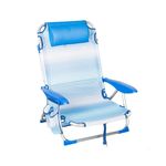 Silla-de-playa-Mallorca-Aktive-cojin---bolsillos---asa-azul-claro-fondo-blanco