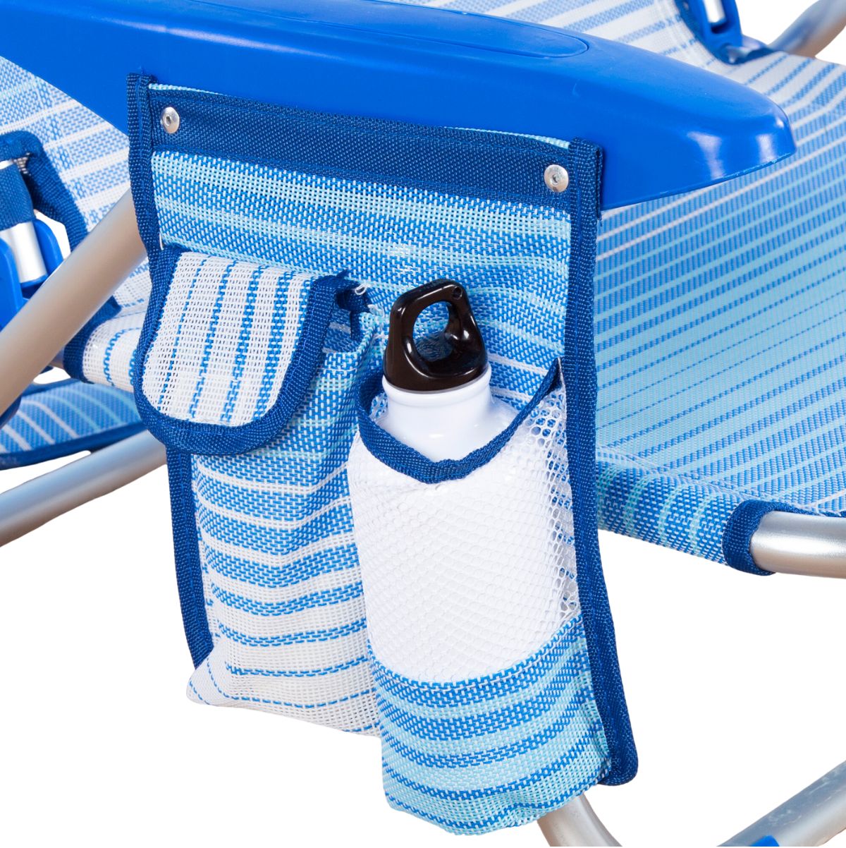 Silla-de-playa-Mallorca-Aktive-cojin---bolsillos---asa-azul-claro-bolsillos