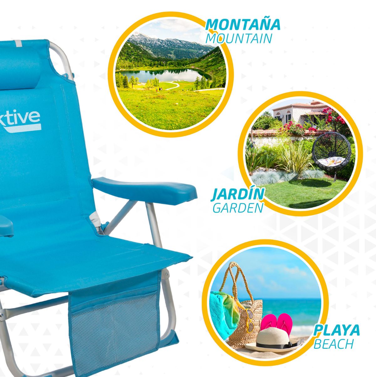Silla-de-playa-Aktive-reclinable---reposacabezas---bolsillos-azul-