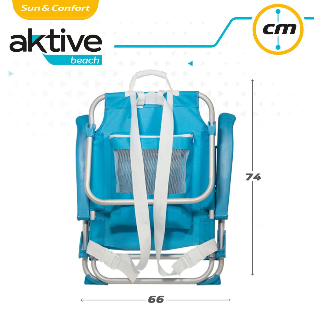 Silla-de-playa-Aktive-reclinable---reposacabezas---bolsillos-azul--medidas