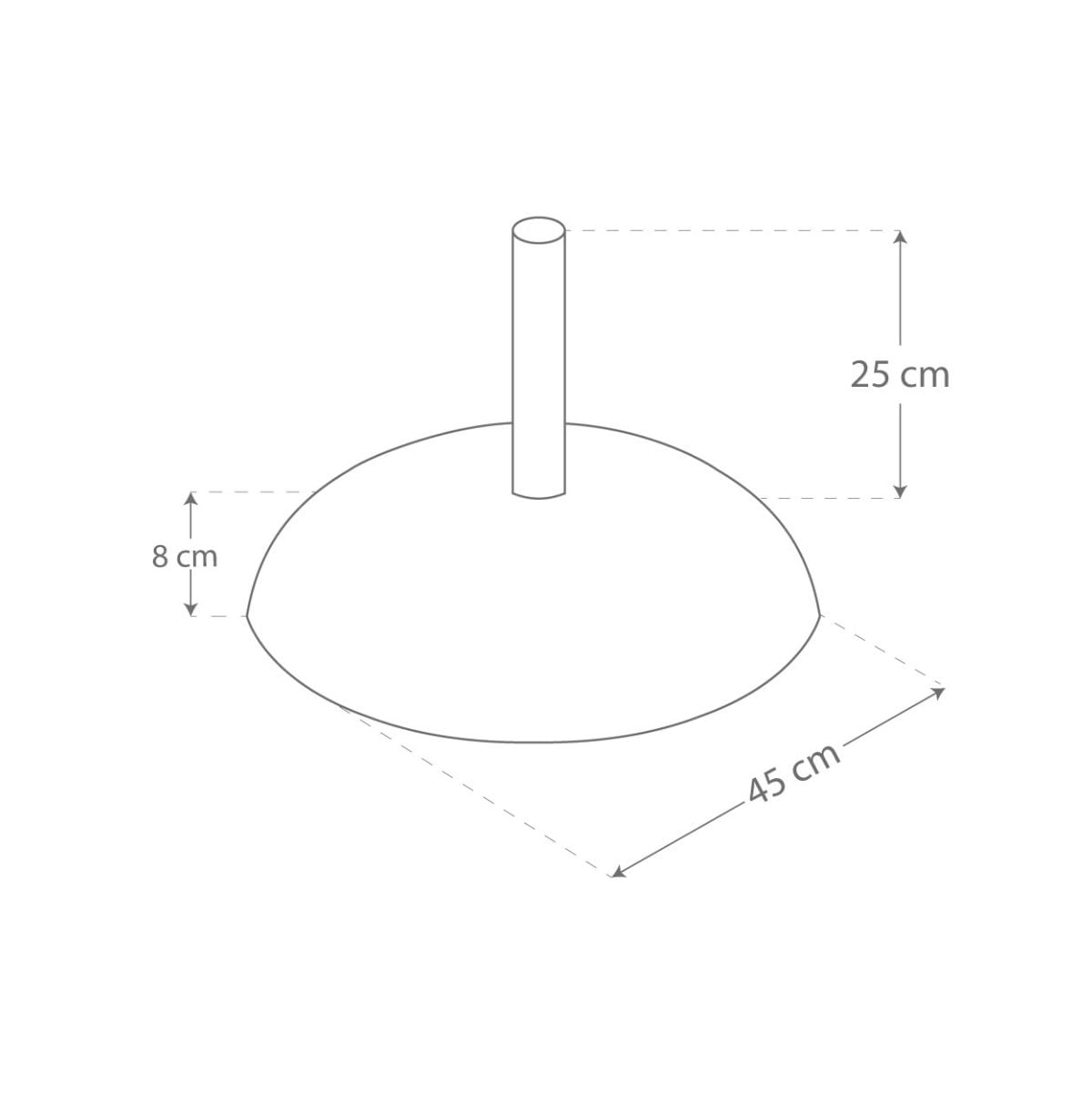 Soporte-de-sombrilla-Aktive-cemento-negro-Ø35-Ø48-mm-medidas