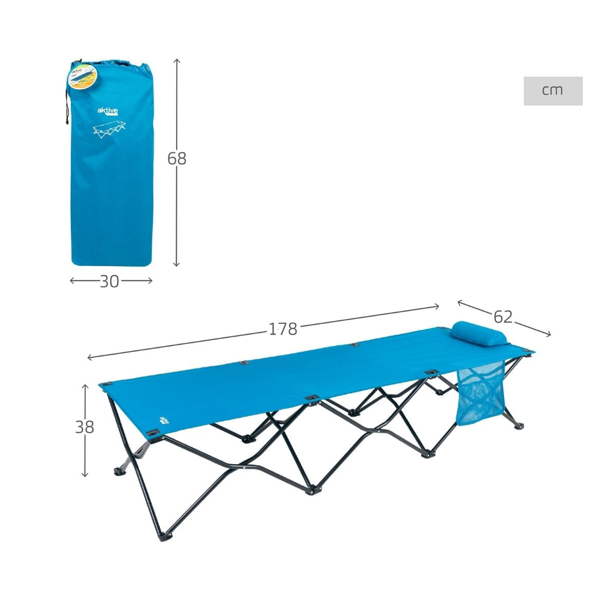 Cama-de-camping-Aktive-plegable---bolsa-de-transporte-azul-38x62x178-cm-