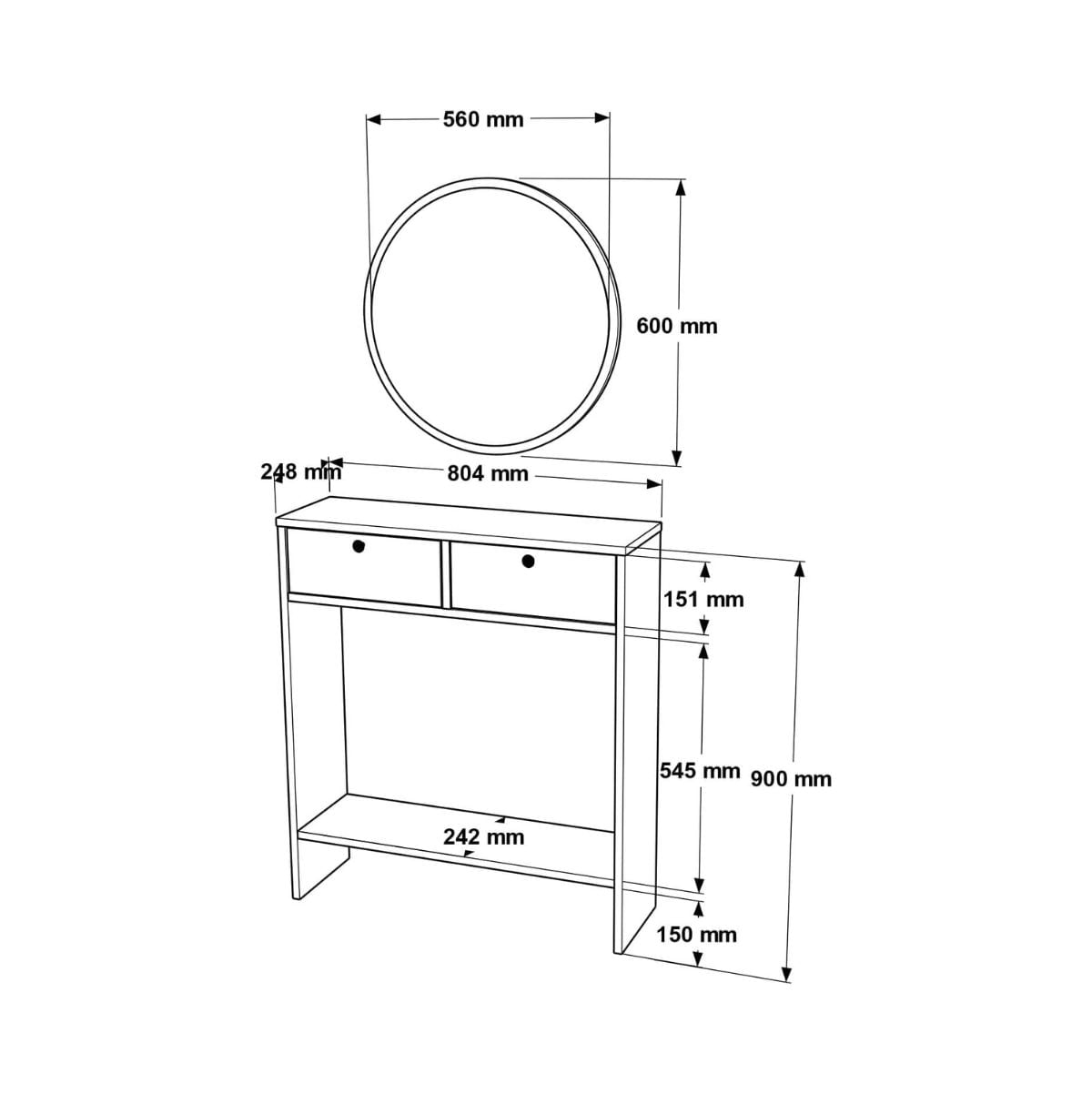 Recibidor-Kabla-2-cajones---espejo-blanco-90x80x24-cm-medidas