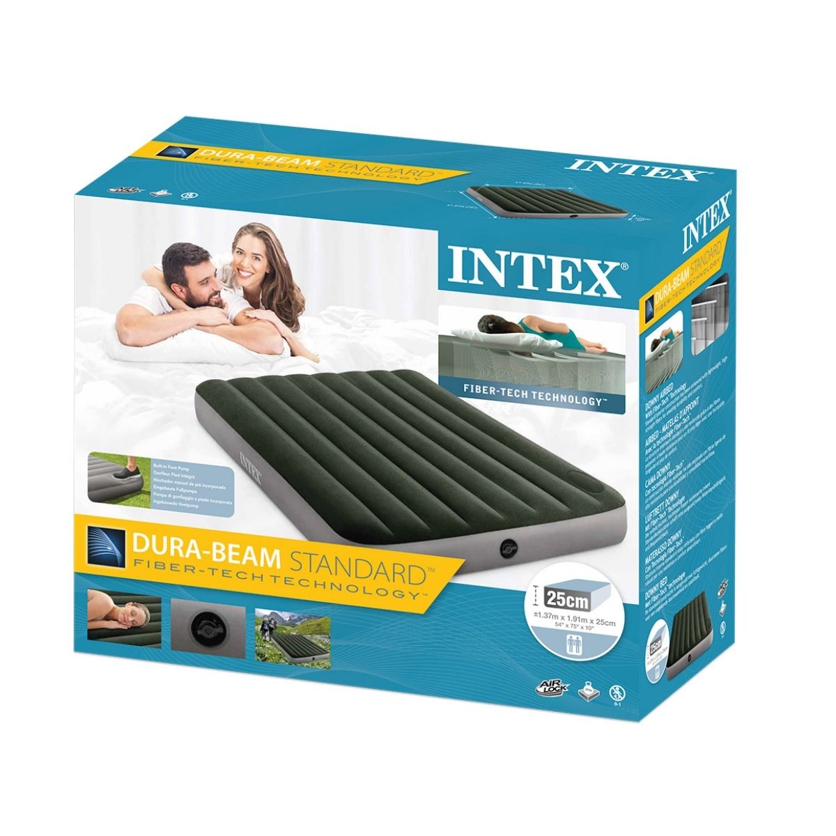 Colchon-hinchable-Intex-Downy-2-personas-bomba-de-pie-gris-25x137x192-cm