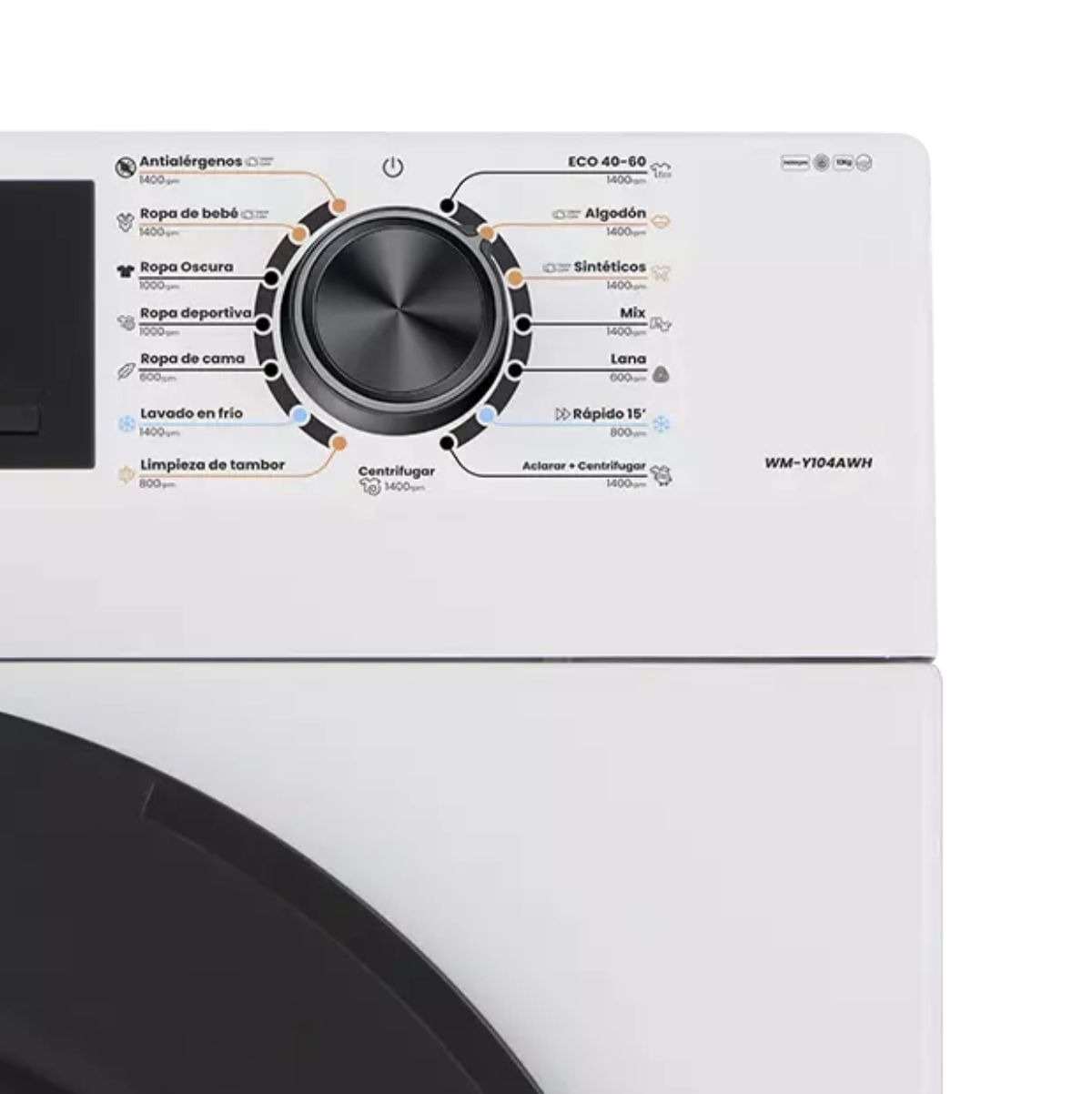 Lavadora-carga-frontal-Infiniton-WM-Y104AWH-10kg-1400-rpm-A-blanco-595-cm-programas
