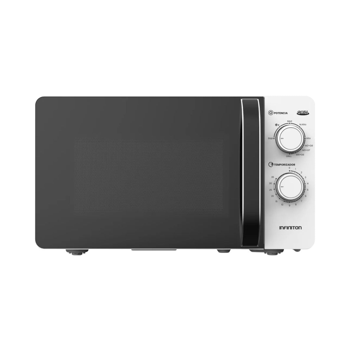 Microondas-Infiniton-MW-GW2090-700W-20L-grill-blanco-frontal