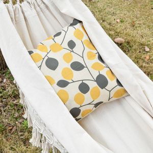 Hamaca de jardín Nyati Outsunny 120kg bolsa transporte crema 288x150 cm