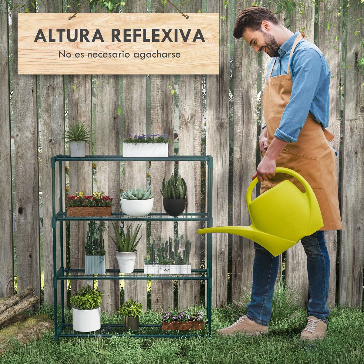 Estanteria-Chui-Outsunny-4-niveles-verde-oscuro-107x89x28-cm