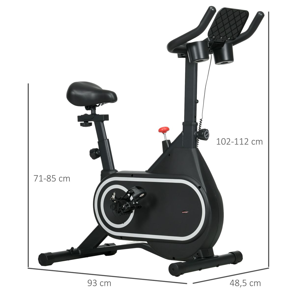 Bicicleta-estatica-Barcelona-Sportnow-resistencia-regulable---pantalla-LCD-negro-102-112x93x48-cm