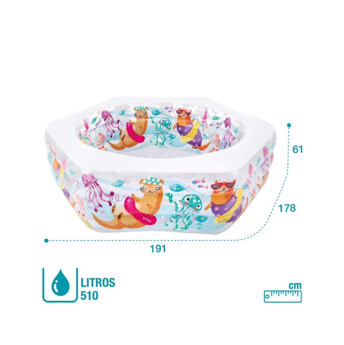 Piscina-hinchable-Intex-Acuario-infantil-hexagonal-510L--6A-multicolor-61x191x178-cm-medidas