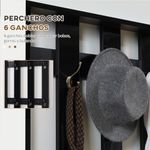 Recibidor-Marina-Homcom-espejo---perchero---zapatero-negro
