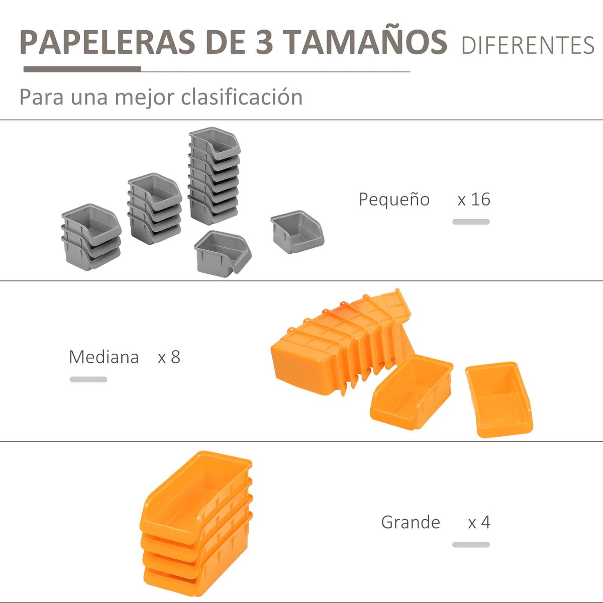 Organizador-de-herramientas-Ana-Homcom-44-piezas-multiposicion-naranja-gris-535x955x22-cm
