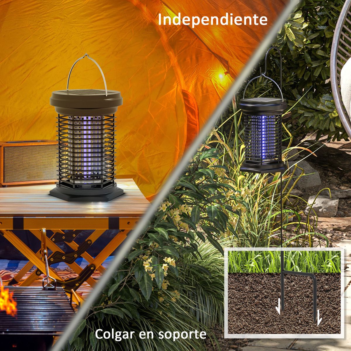 Lampara-antimosquitos-Tabarca-Outsunny-luz-LED-2-en-1-carga-solar---USB-negro-145-cm