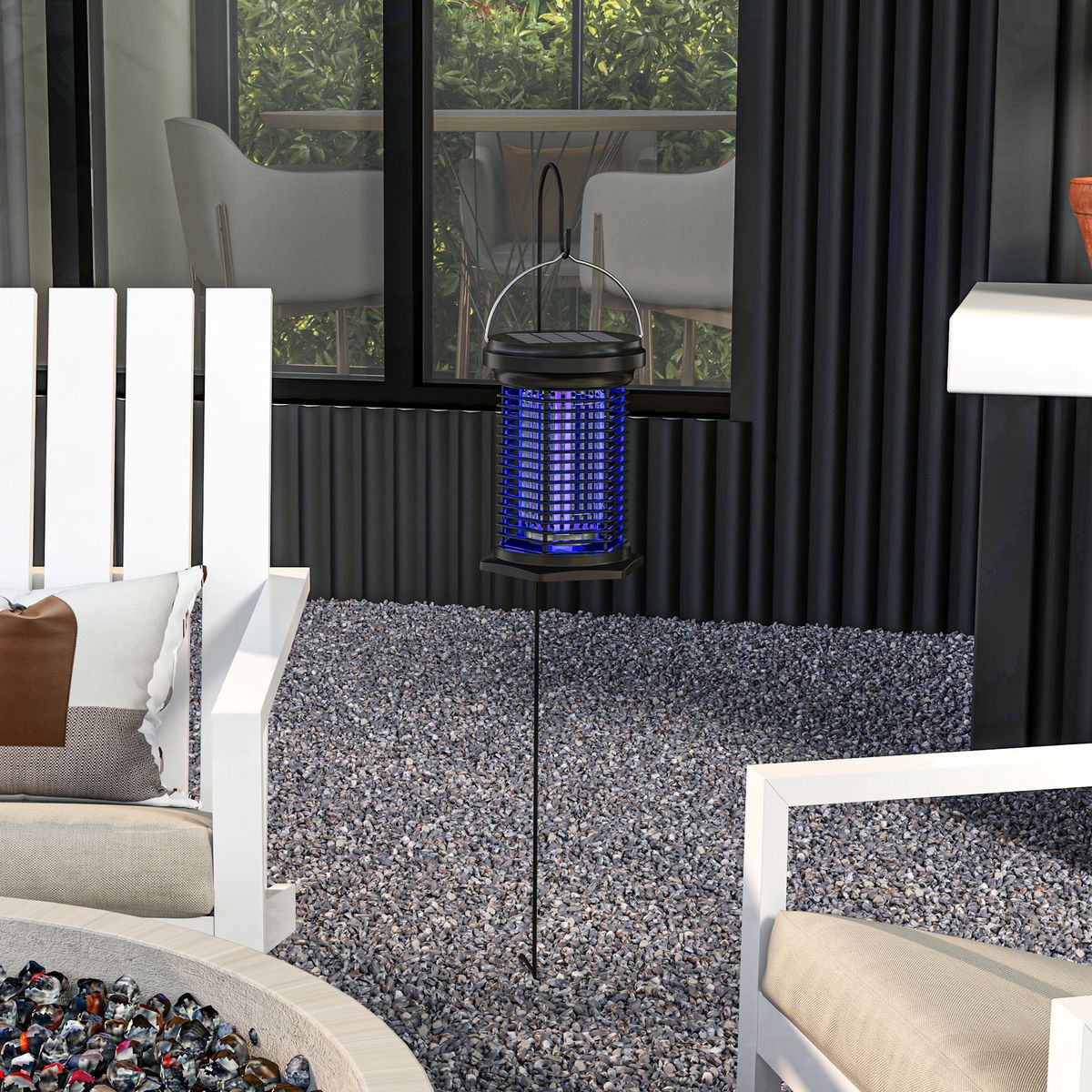 Lampara-antimosquitos-Tabarca-Outsunny-luz-LED-2-en-1-carga-solar---USB-negro-145-cm