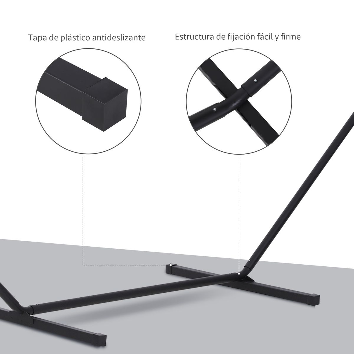 Soporte-para-hamaca-Ghio-Outsunny-120kg-negro-112x360x92-cm