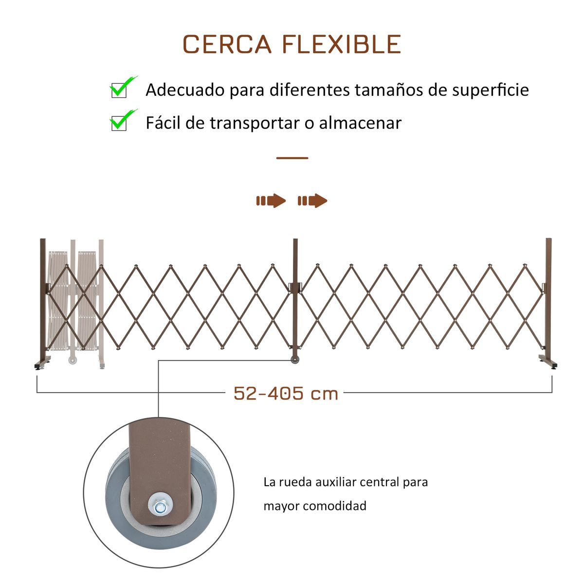 Valla-de-exterior-Sweden-Outsunny-extensible---rueda-central-marron-1035x405x31-cm
