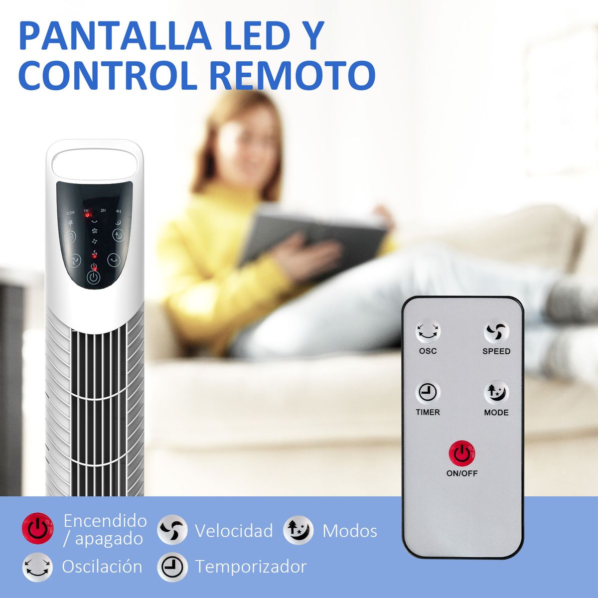 Ventilador-de-torre-Jose-Homcom-40W-oscilante---3-velocidades---control-remoto-blanco-785-cm