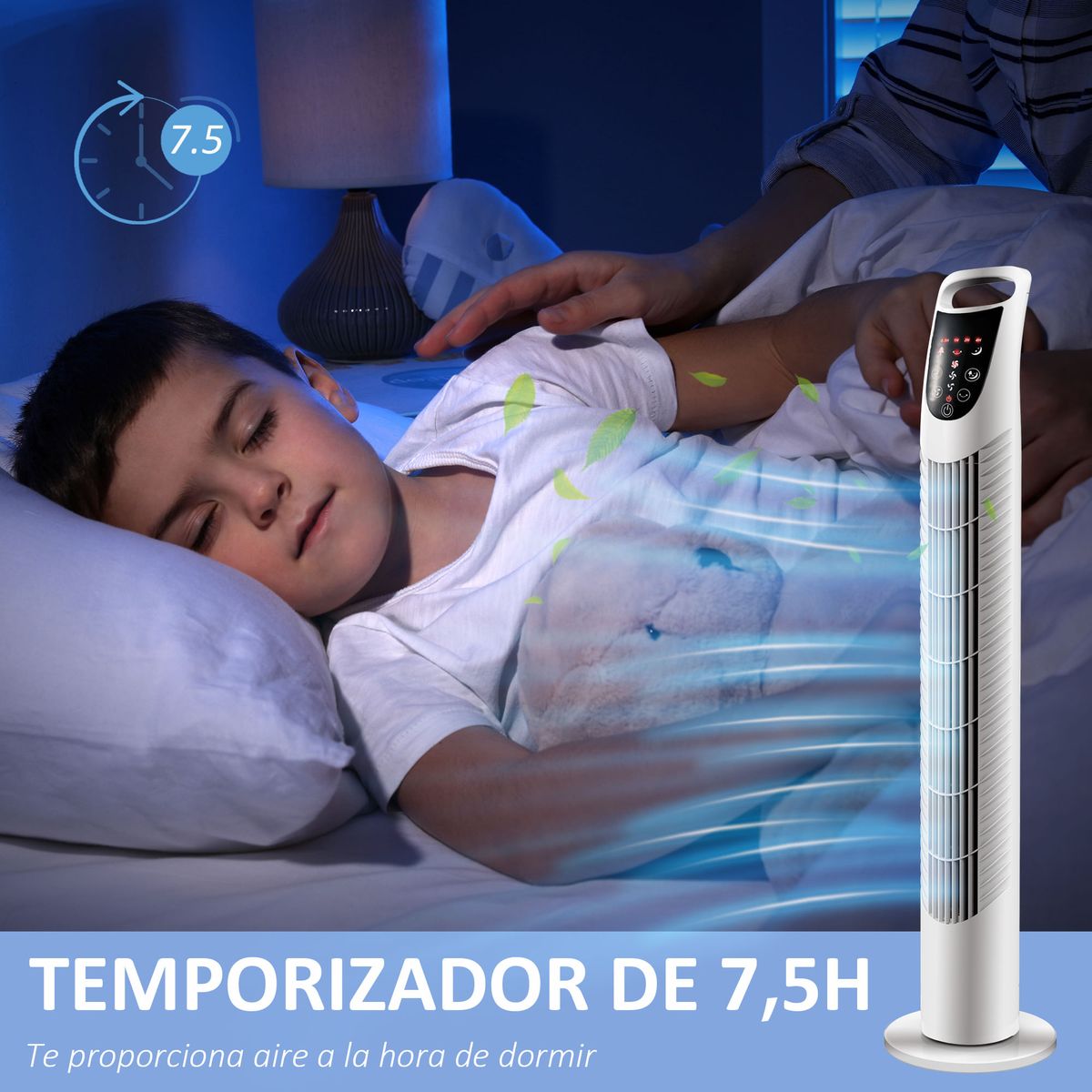 Ventilador-de-torre-Jose-Homcom-40W-oscilante---3-velocidades---control-remoto-blanco-785-cm
