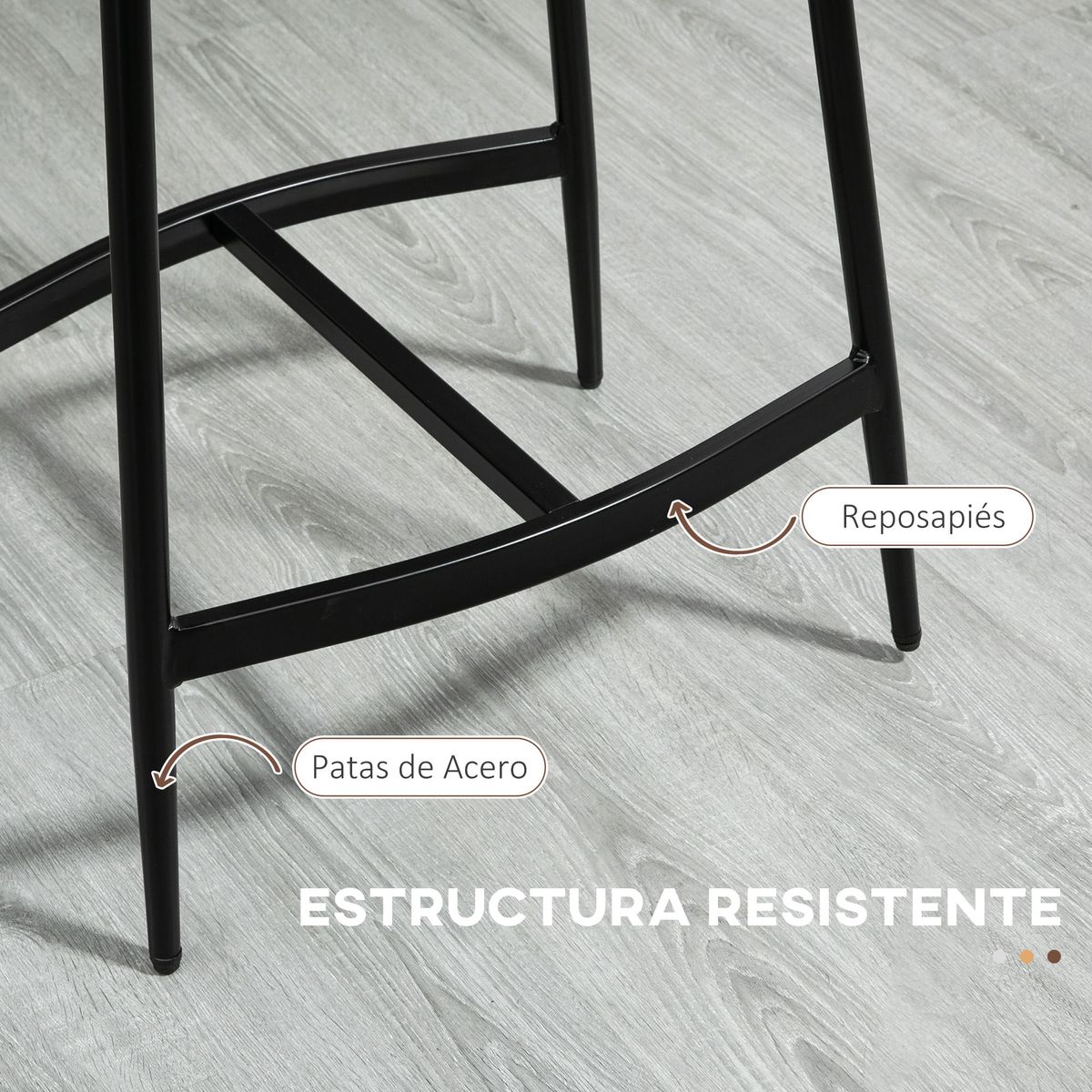 Pack-de-2-taburetes-Milo-Homcom-asiento-curvo---patas-de-acero-marron-685x485x385-cm
