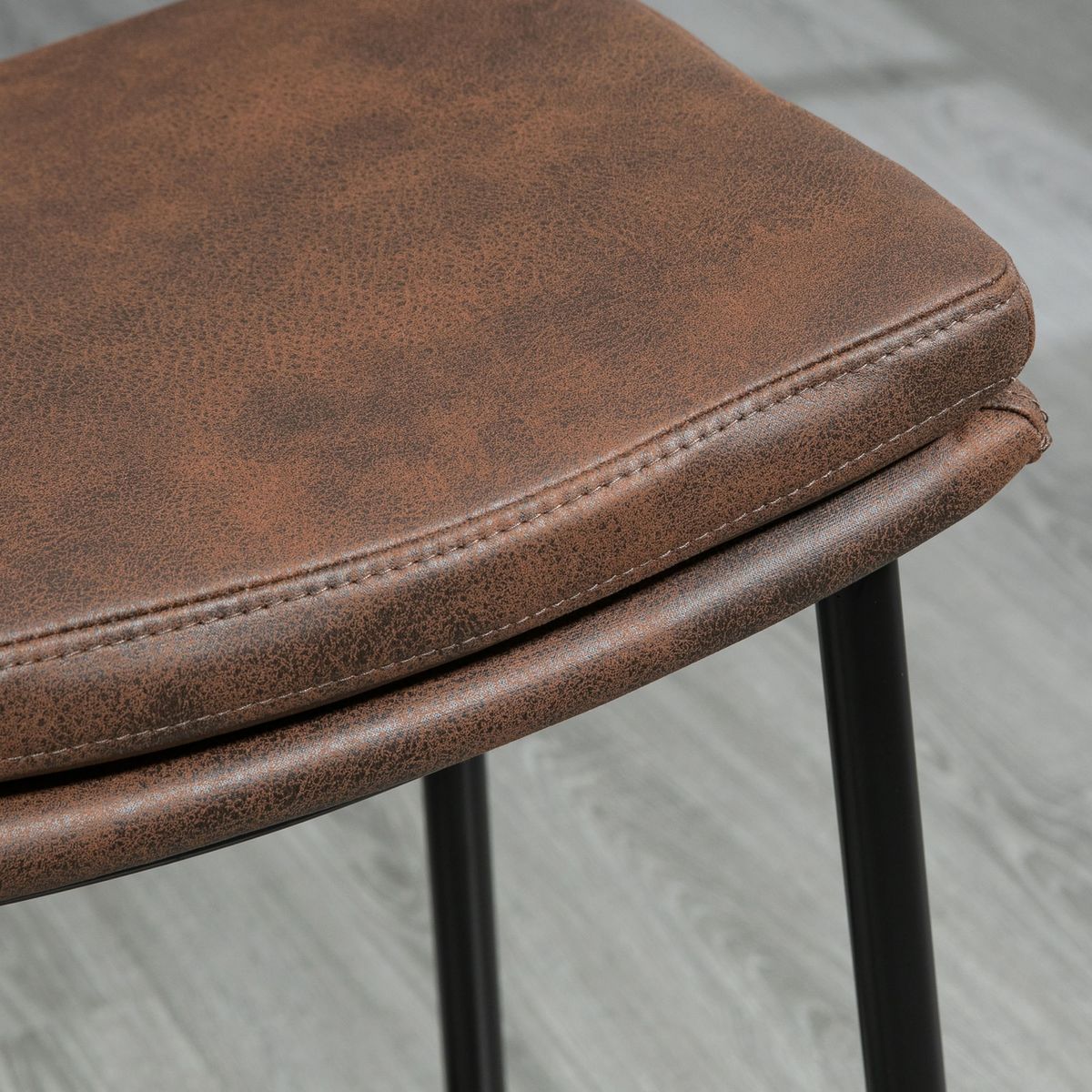 Pack-de-2-taburetes-Milo-Homcom-asiento-curvo---patas-de-acero-marron-685x485x385-cm