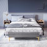 Banco-Ashma-Homcom-acolchado-con-patas-gris-42x118x45-cm