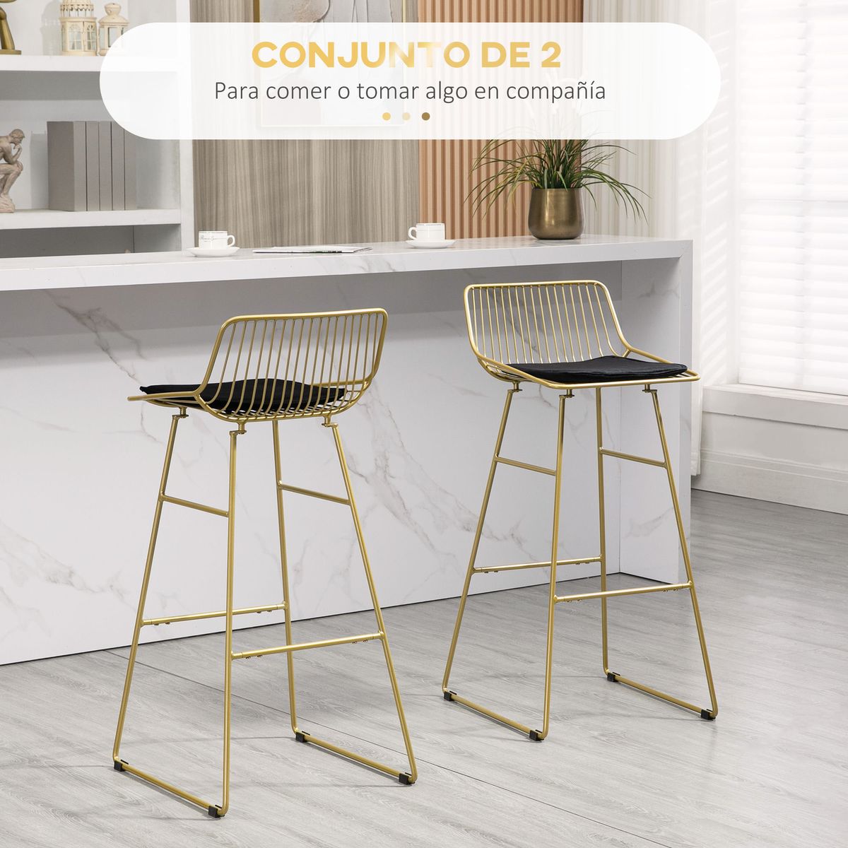 Pack-de-2-taburetes-Pepa-Homcom-cojin---respaldo-dorado-negro-946x445x48-cm