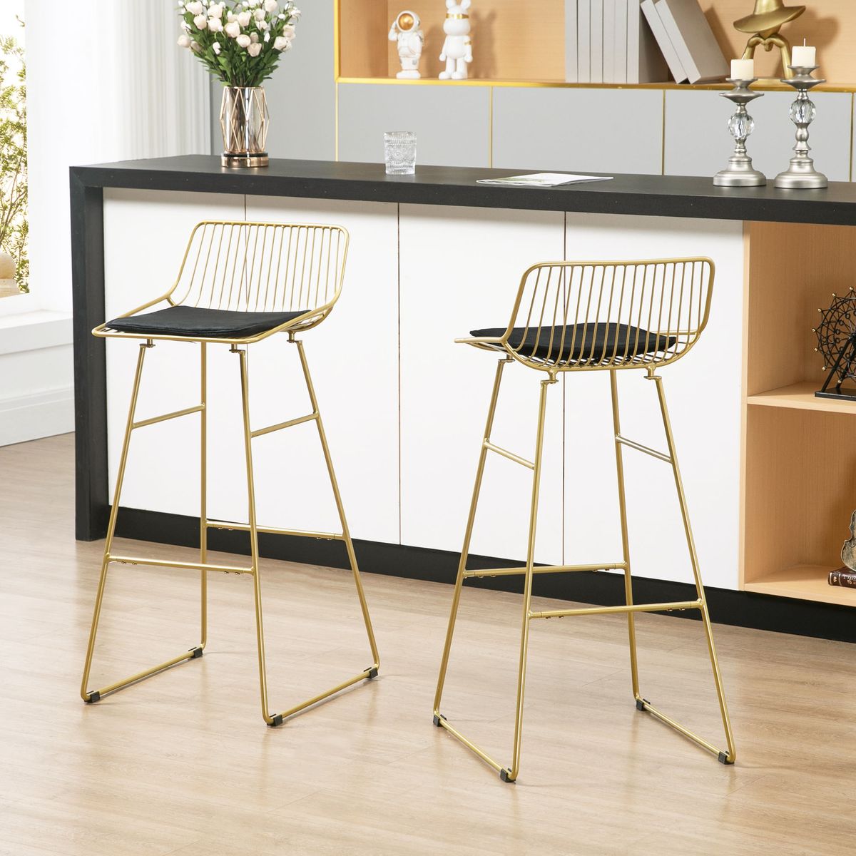 Pack-de-2-taburetes-Pepa-Homcom-cojin---respaldo-dorado-negro-946x445x48-cm