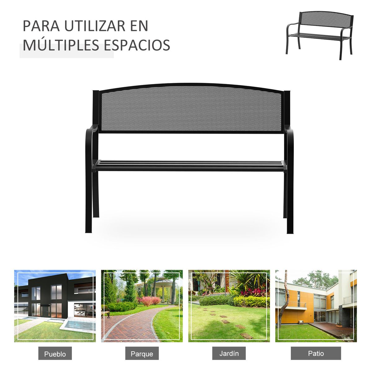 Banco-de-exterior-Up-Outsunny-2-plazas-negro-87x127x60-cm