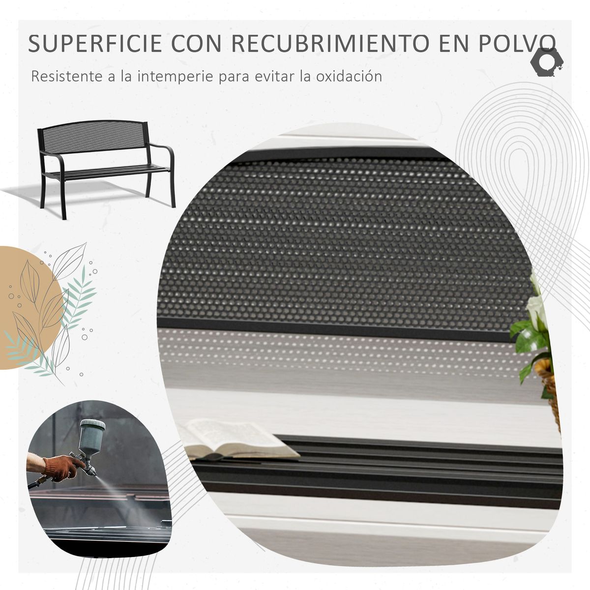 Banco-de-exterior-Up-Outsunny-2-plazas-negro-87x127x60-cm