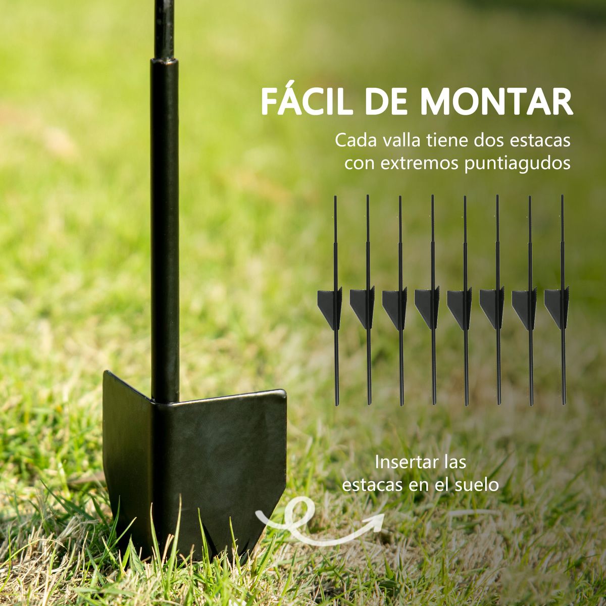 Pack-de-4-vallas-de-jardin-Germany-Outsunny-multiposicion---estacas-negro-110x348-cm
