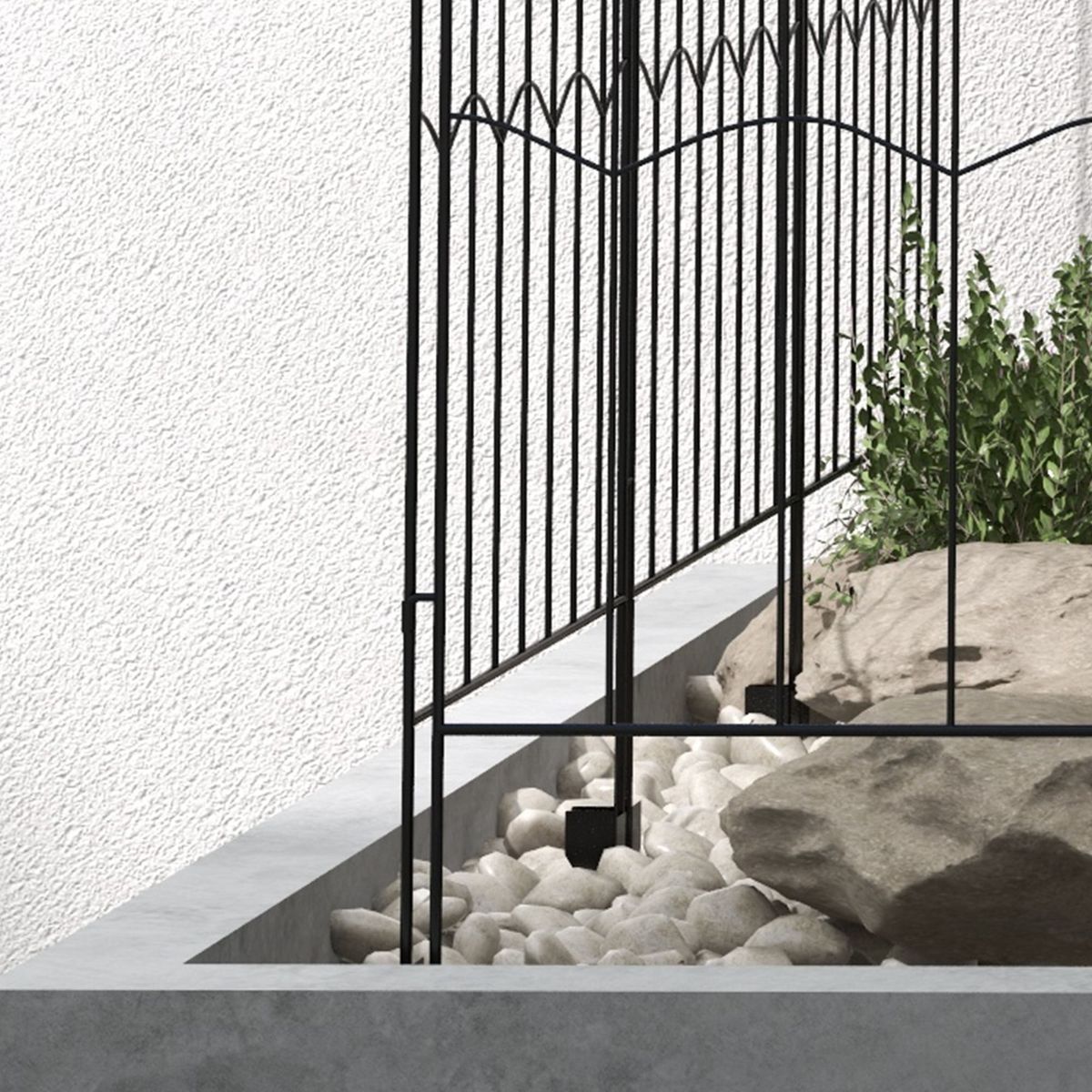 Pack-de-4-vallas-de-jardin-Germany-Outsunny-multiposicion---estacas-negro-110x348-cm