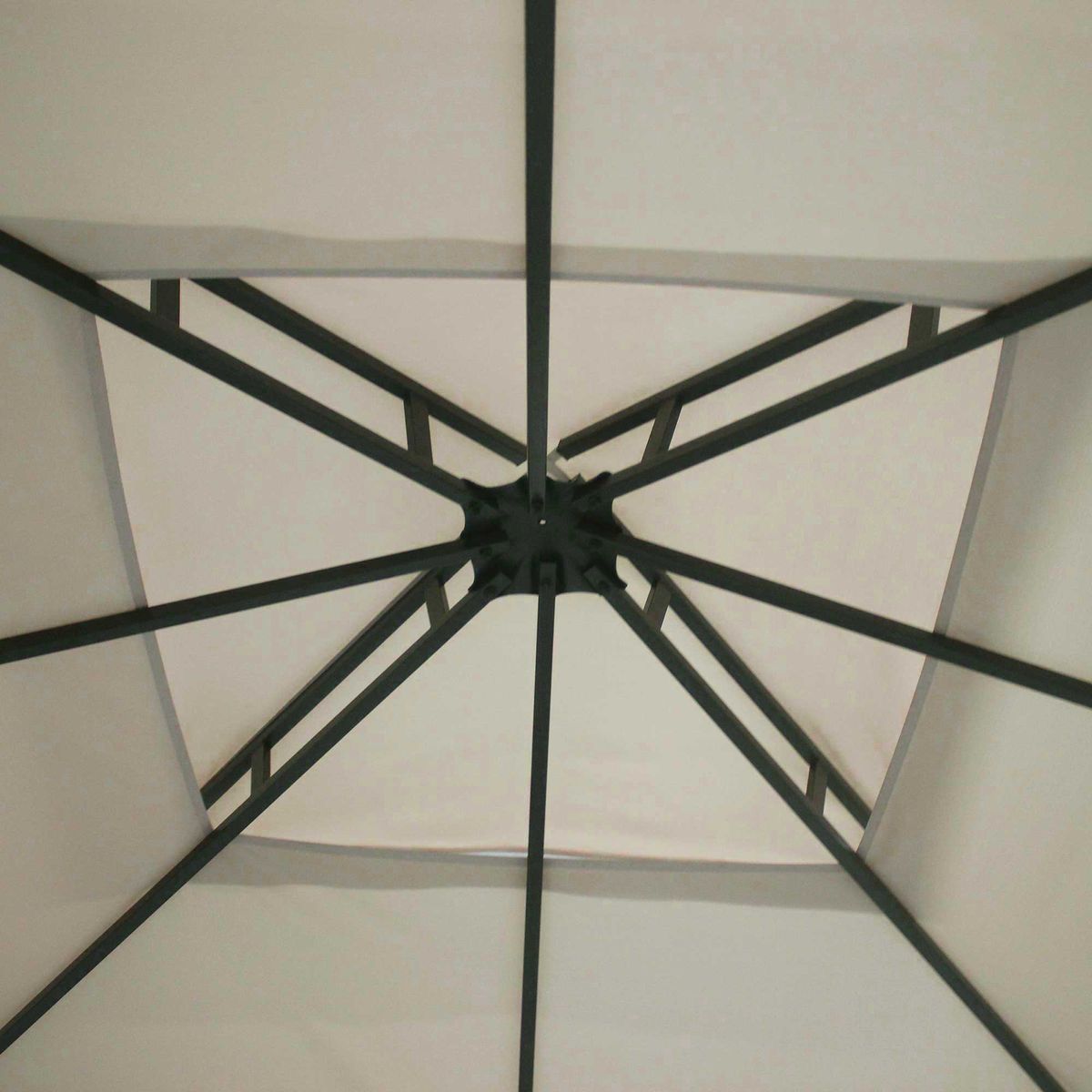 Cenador-Lulu-Outsunny-doble-techo-anti-UV-blanco-negro-267x300x300-cm