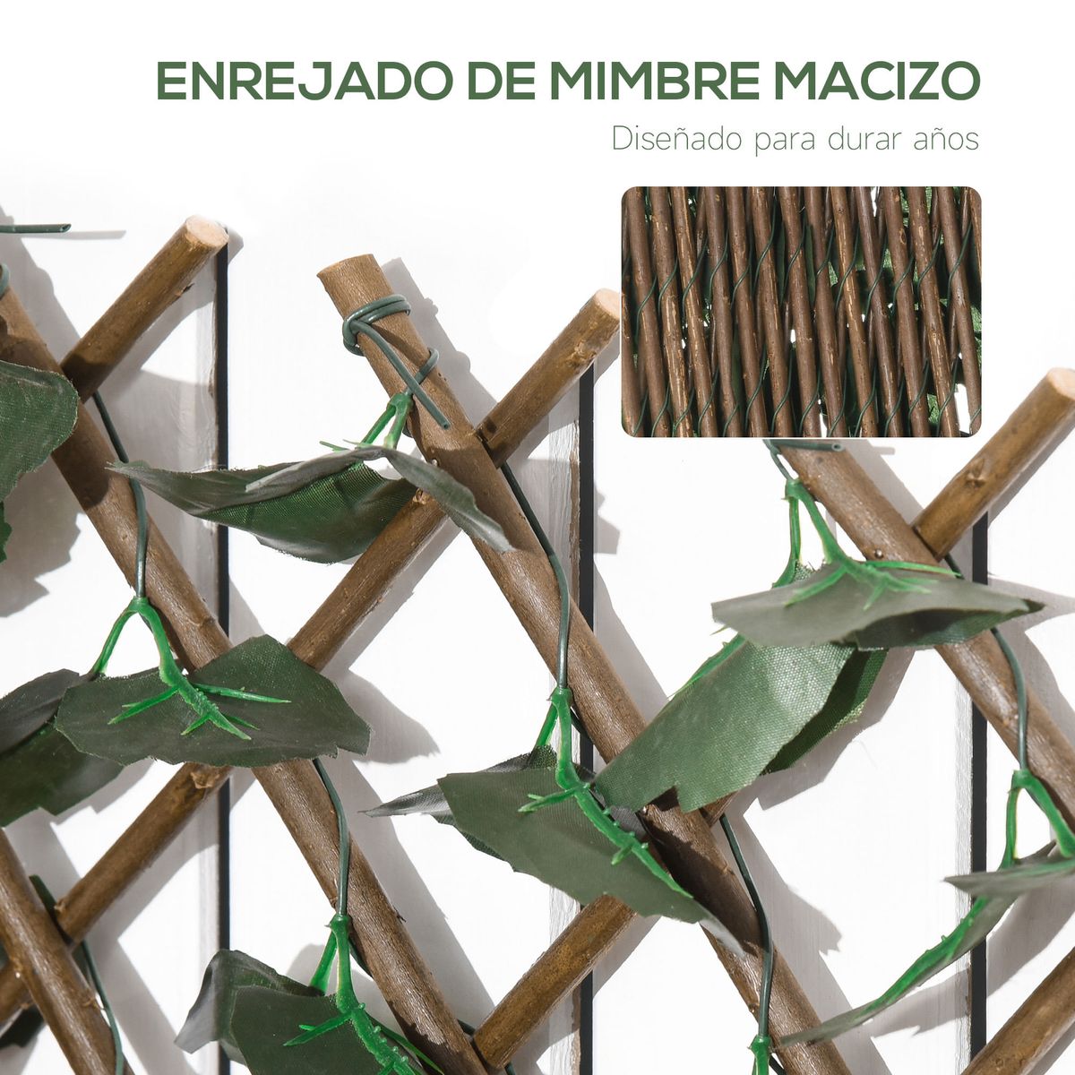 Pack-de-2-celosias-Poland-Homcom-extensible-verde-70x95-cm