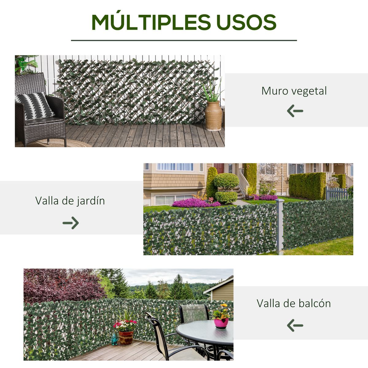 Pack-de-2-celosias-Poland-Homcom-extensible-verde-70x95-cm