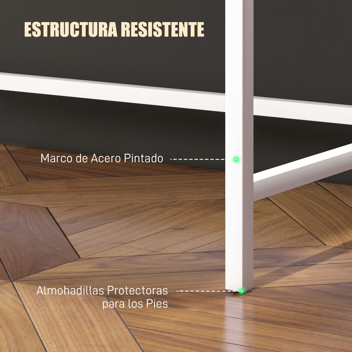 Escritorio-Andrea-Homcom-2-cajones---estante-blanco-roble-1025x106x515-cm