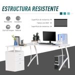 Escritorio-esquinero-Andres-Homcom-3-cajones-blanco-76x1435x1435-cm