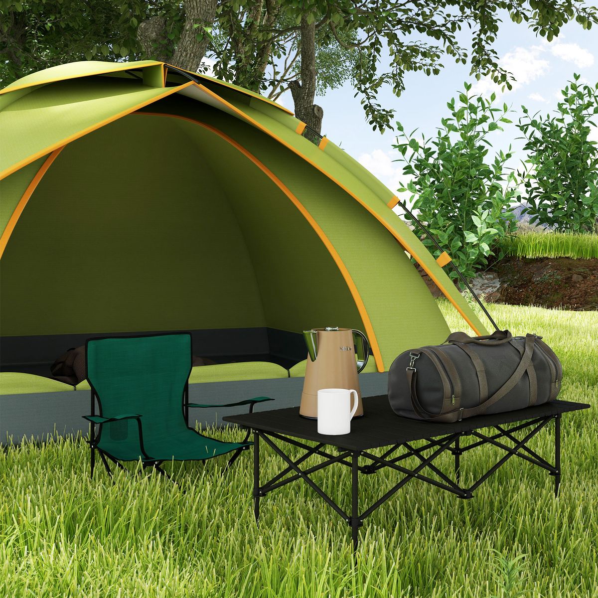 Mesa-de-camping-Saba-Outsunny-diseño-plegable-negro-50x95x55-cm